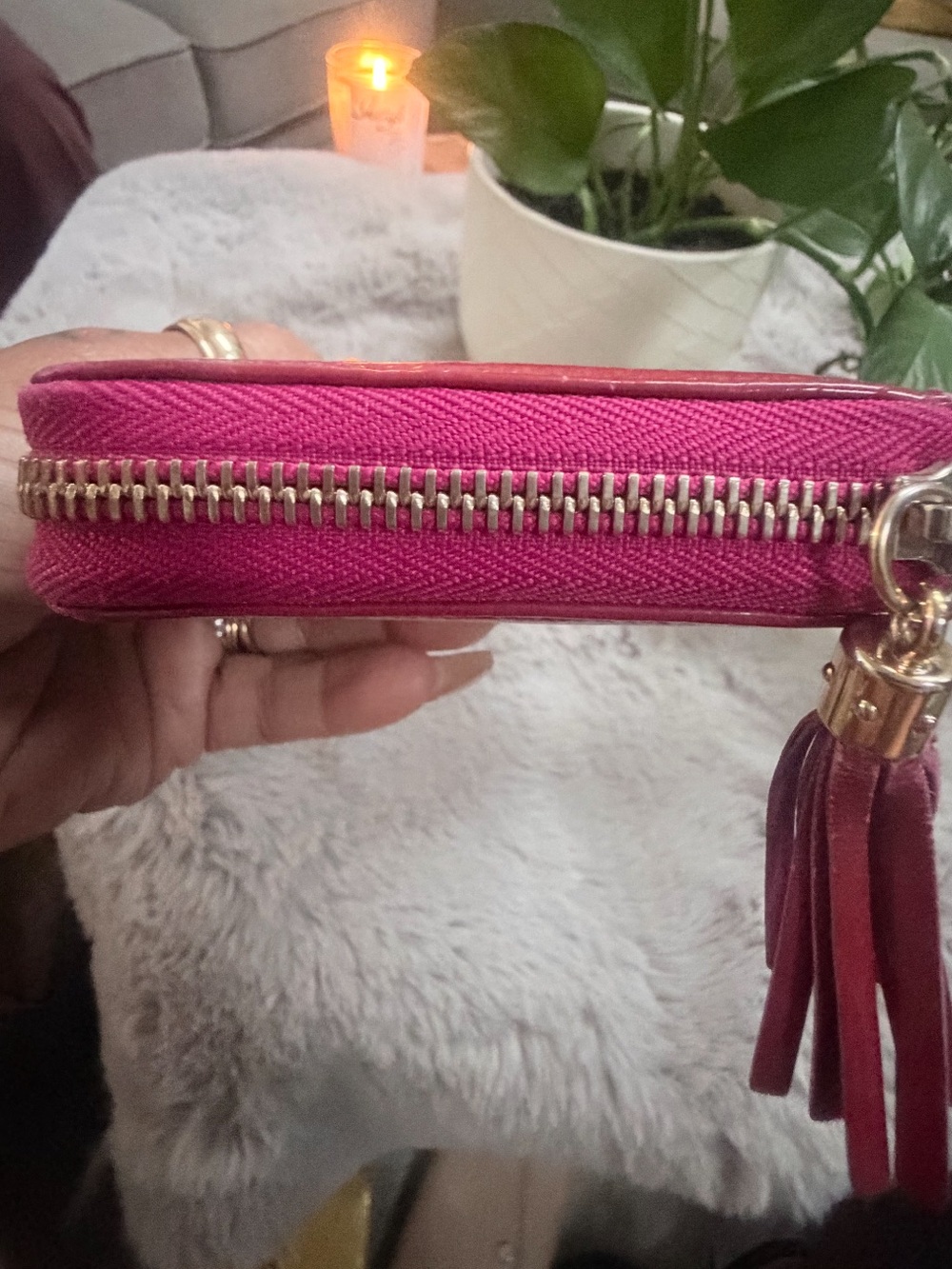 Gucci Patent Leather Zip Wallet - Raspberry Pink - Picture 7 of 7